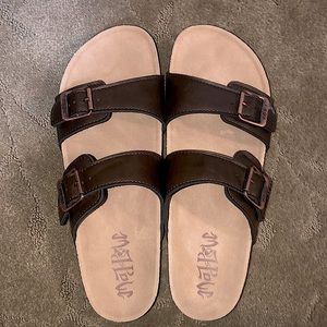 unworn, mad love, sandals